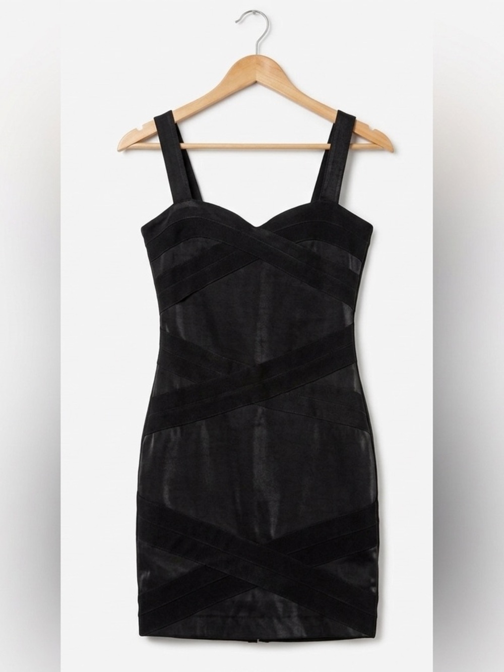 H&M Body Con Dress Black Metallic Size 6